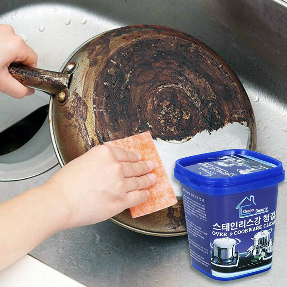 Rust Removal Cleaning Paste Bucket for Kitchen Utensils & Cookware | Heavy Grease & Oil Stain Remover | Stainless Steel Cleaner Paste for Pots, Pans & Sinks
