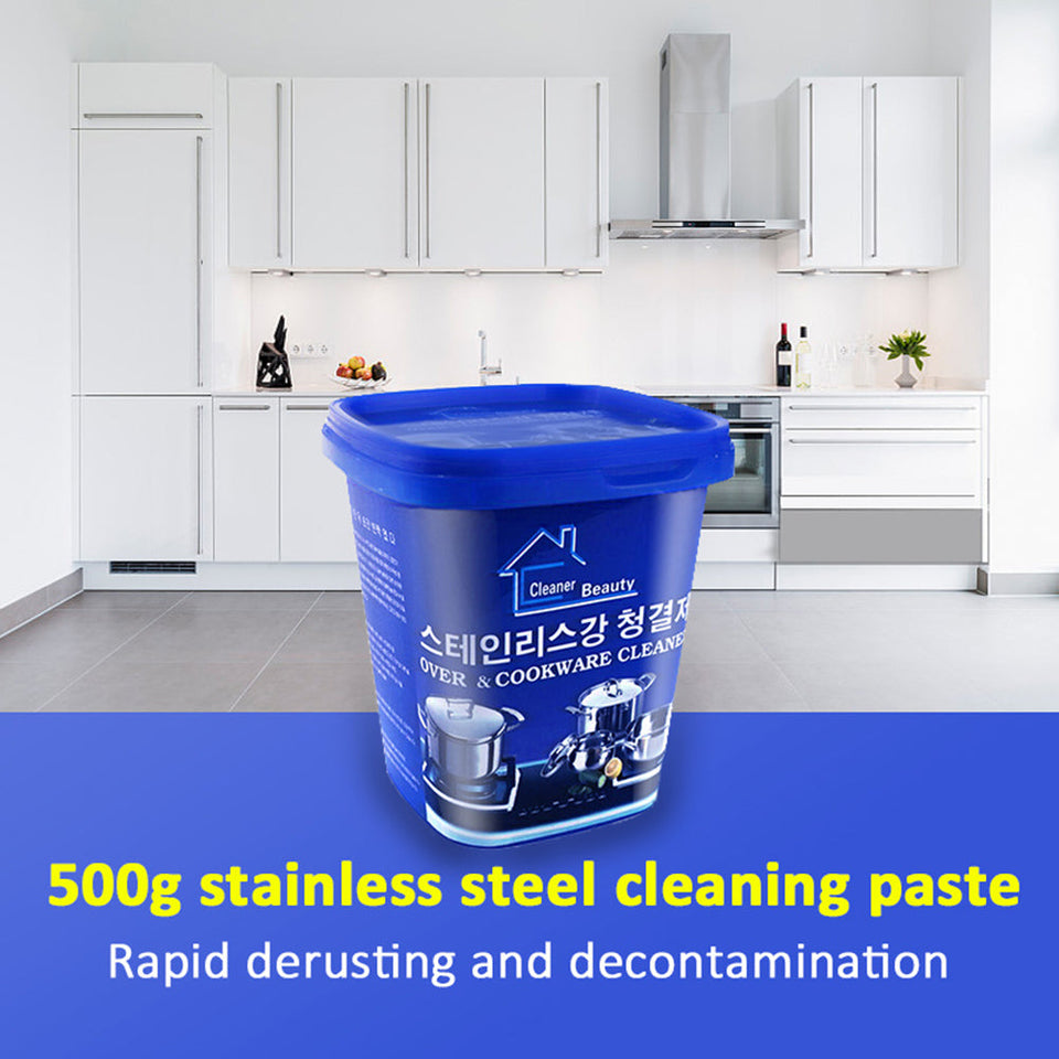 Rust Removal Cleaning Paste Bucket for Kitchen Utensils & Cookware | Heavy Grease & Oil Stain Remover | Stainless Steel Cleaner Paste for Pots, Pans & Sinks