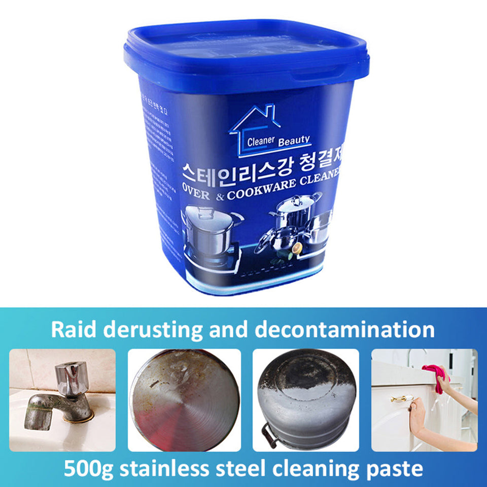Rust Removal Cleaning Paste Bucket for Kitchen Utensils & Cookware | Heavy Grease & Oil Stain Remover | Stainless Steel Cleaner Paste for Pots, Pans & Sinks