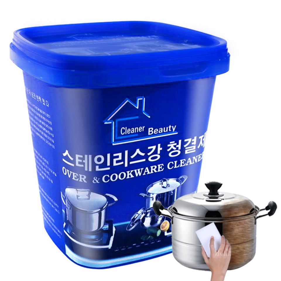 Rust Removal Cleaning Paste Bucket for Kitchen Utensils & Cookware | Heavy Grease & Oil Stain Remover | Stainless Steel Cleaner Paste for Pots, Pans & Sinks