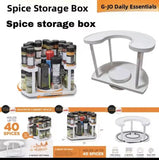 Double Layer Rotating Spice Kitchen Storage Rack Holder