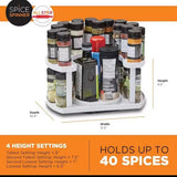 Double Layer Rotating Spice Kitchen Storage Rack Holder