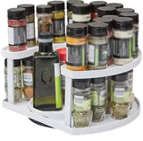 Double Layer Rotating Spice Kitchen Storage Rack Holder