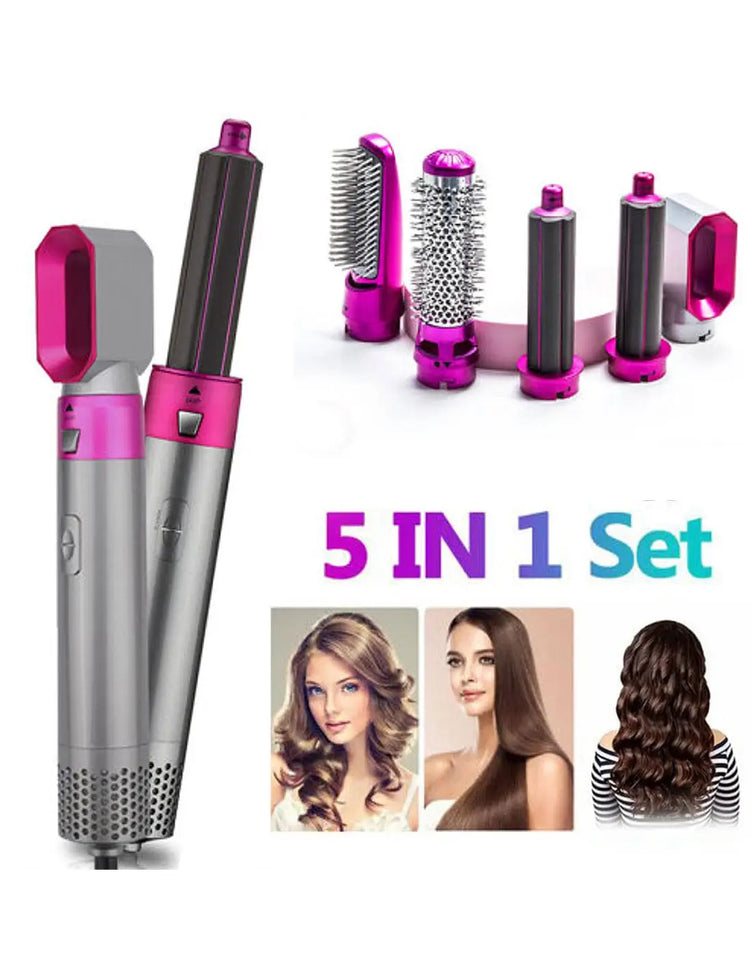 5-In-1 Multifunctional Hot Air Styler: Air Brush, Hair Dryer, Hair Straightener