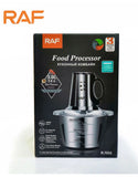 RAF 3L Food Processor, Vegetable & Meat Chopper – Stainless Steel Bowl 1000W