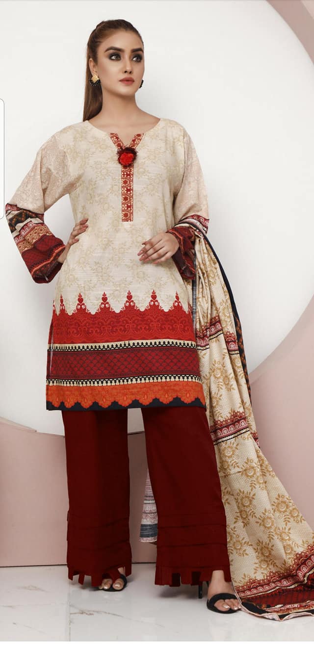 popular khaddar 2 piece