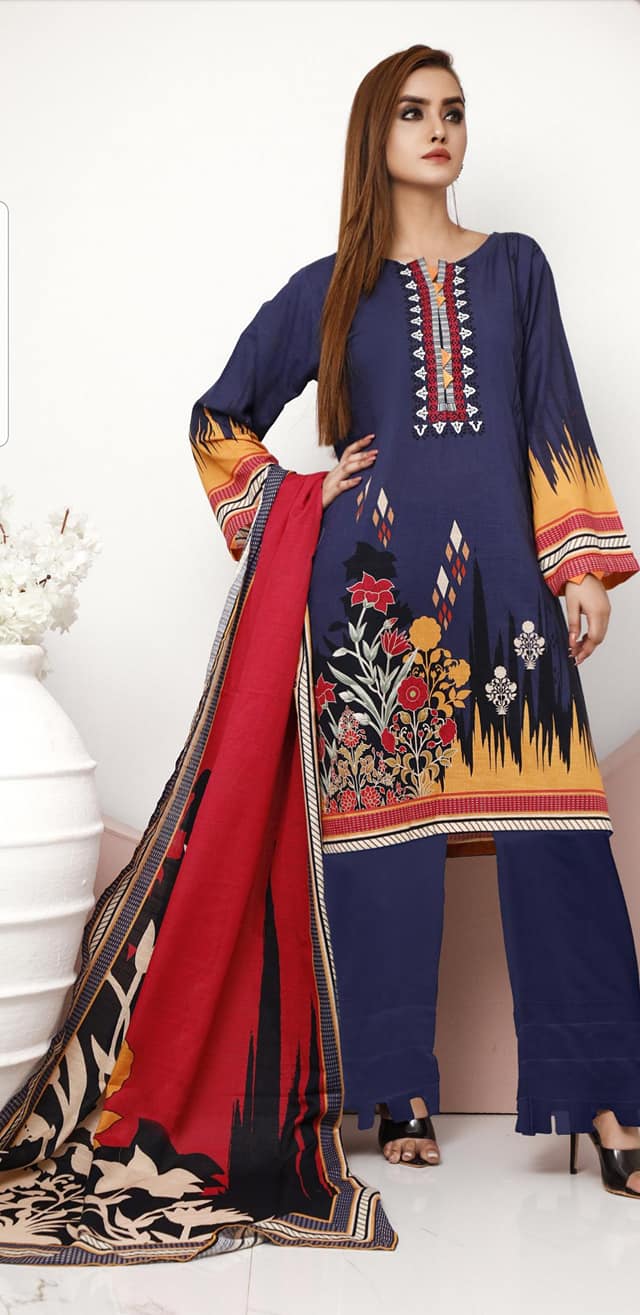 popular khaddar 2 piece