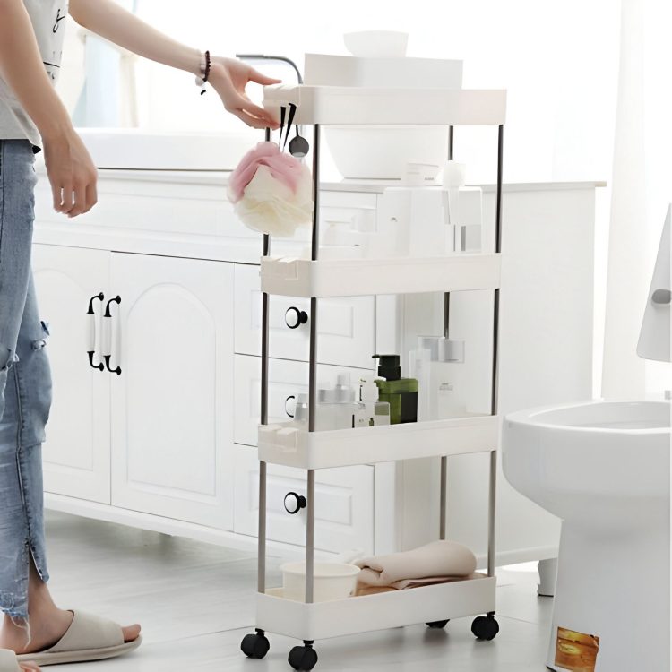 Space-Saving Storage Shelf: Maximize space in your kitchen, bathroom, office or living room