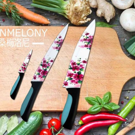 Set of 3 Floral Imported Knives for Badi Eid