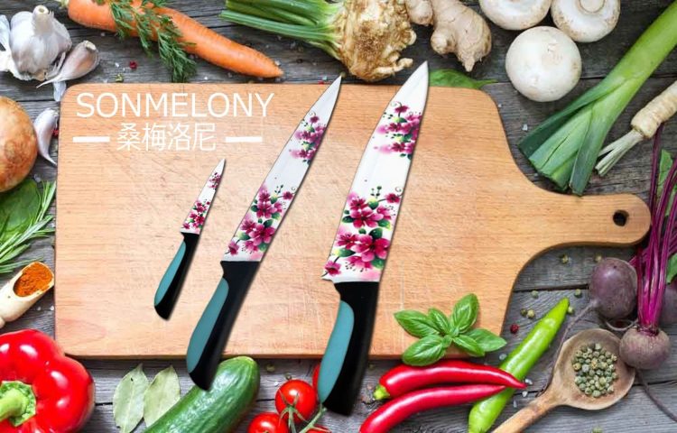 Set of 3 Floral Imported Knives for Badi Eid