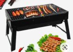 Portable Foldable BBQ Grill with a compact design, lightweight structure, and easy assembly features, perfect for outdoor cooking, camping, and tailgating