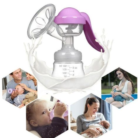 Portable manual breast pump with a 0.8 L volume capacity, lightweight at 240g, designed for maternal and infant care, ideal for pregnant women and lactating mothers.