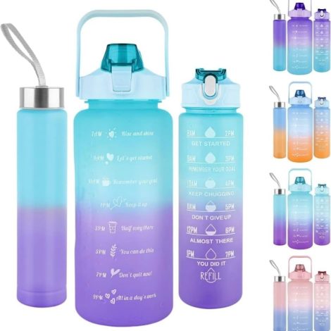 3PCS Set Gradient Water Bottles