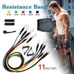 Resistance Bands Set with Handles, Door Anchor, and Ankle Straps for Home Gym Workouts